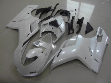 2007-2014 Pear White Black Decals Ducati 848 1098 1198 Motor Fairings UK