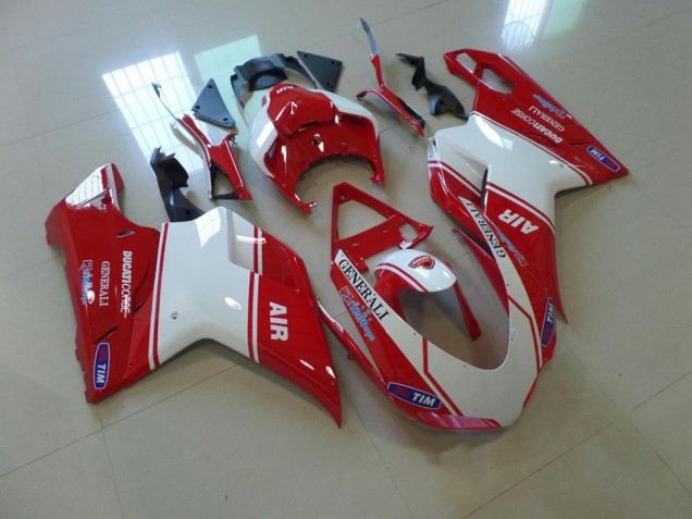 2007-2014 Red and White Air Ducati 848 1098 1198 Motorbike Fairing UK 2007-2014 Red and White Air Ducati 848 1098 1198 Motorbike Fairing UK