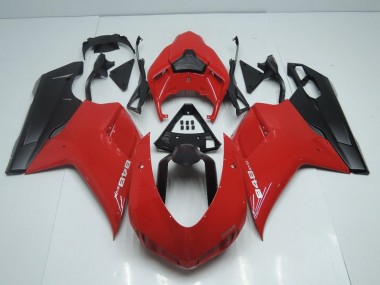 2007-2014 OEM Style Red with Matte Black Side Ducati 848 1098 1198 Motor Bike Fairings UK