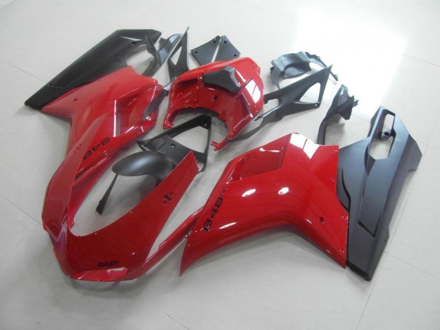 2007-2014 Red Black Ducati 848 1098 1198 Motorcycle Fairing Kits UK 2007-2014 Red Black Ducati 848 1098 1198 Motorcycle Fairing Kits UK