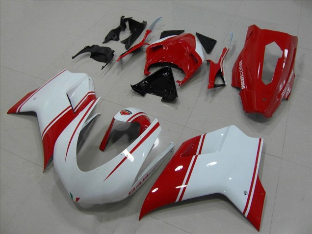 2007-2014 White and Red Racing Version Ducati 848 1098 1198 Motorbike Fairing UK 2007-2014 White and Red Racing Version Ducati 848 1098 1198 Motorbike Fairing UK