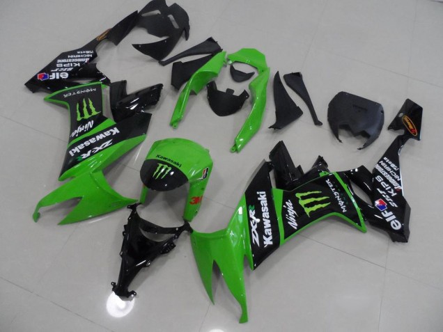 2008-2010 Green and Black Monster Kawasaki ZX10R Motorbike Fairing UK 2008-2010 Green and Black Monster Kawasaki ZX10R Motorbike Fairing UK