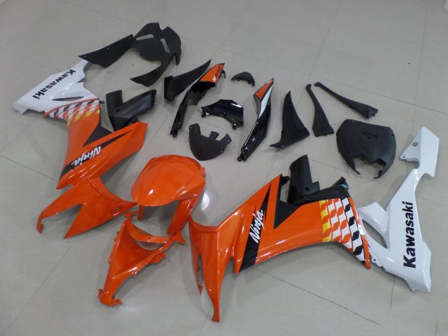 2008-2010 Orange and White Kawasaki ZX10R Motorcycle Bodywork UK 2008-2010 Orange and White Kawasaki ZX10R Motorcycle Bodywork UK