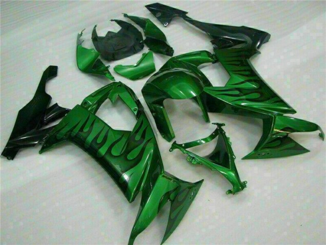 2008-2010 Green Flame Kawasaki ZX10R Bike Fairings UK 2008-2010 Green Flame Kawasaki ZX10R Bike Fairings UK
