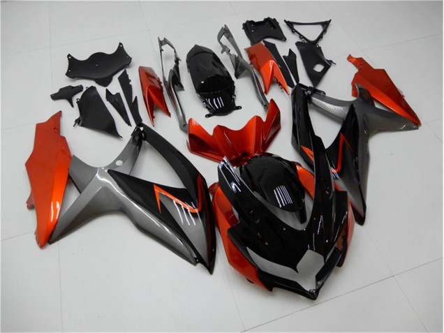 2008-2010 Black Orange Grey Suzuki GSXR 600/750 Motorbike Fairing Kits UK 2008-2010 Black Orange Grey Suzuki GSXR 600/750 Motorbike Fairing Kits UK