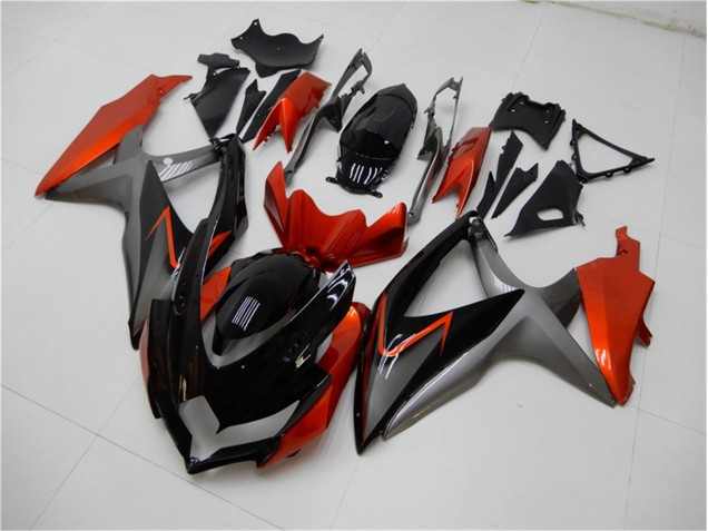 2008-2010 Black Orange Grey Suzuki GSXR 600/750 Motorbike Fairing Kits UK 2008-2010 Black Orange Grey Suzuki GSXR 600/750 Motorbike Fairing Kits UK