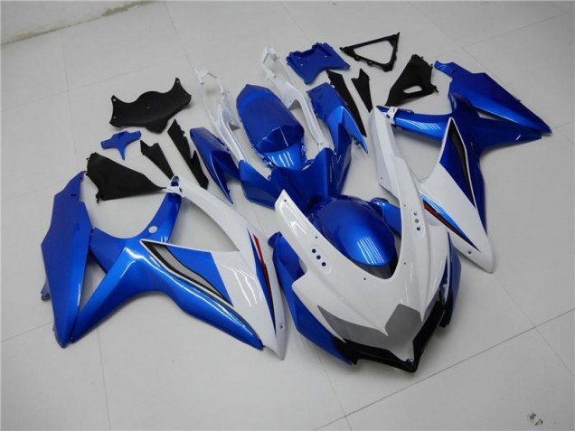 2008-2010 White Blue Suzuki GSXR 600/750 Replacement Fairings UK 2008-2010 White Blue Suzuki GSXR 600/750 Replacement Fairings UK