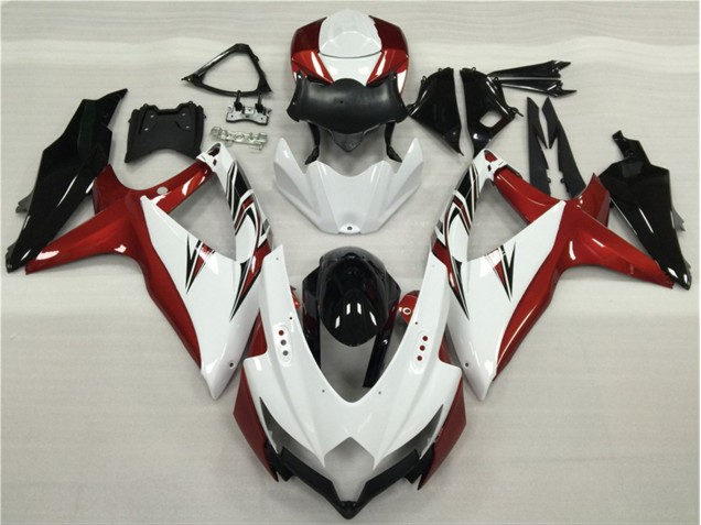 2008-2010 White Red Black Suzuki GSXR 600/750 Motor Fairings UK 2008-2010 White Red Black Suzuki GSXR 600/750 Motor Fairings UK