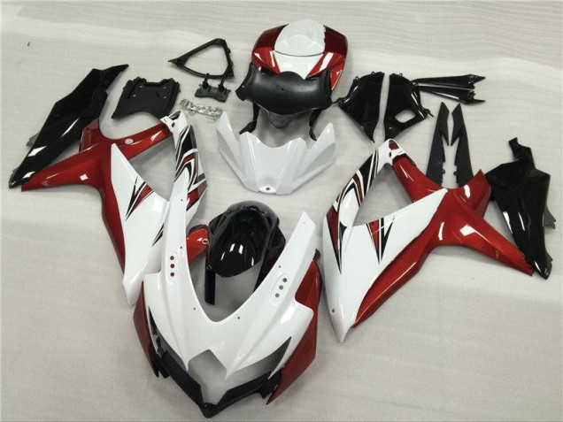 2008-2010 White Red Black Suzuki GSXR 600/750 Motor Fairings UK 2008-2010 White Red Black Suzuki GSXR 600/750 Motor Fairings UK