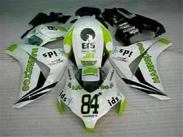 2008-2011 White Green Hannspree 84 Honda CBR1000RR Motorcycle Bodywork UK 2008-2011 White Green Hannspree 84 Honda CBR1000RR Motorcycle Bodywork UK