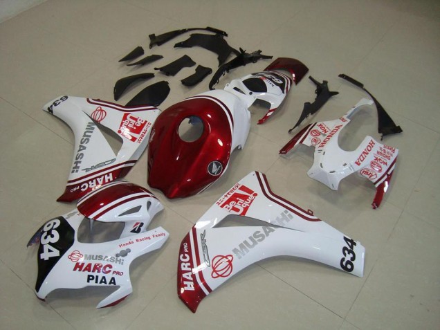 2008-2011 White Red HARC Pro PIAA 634 Honda CBR1000RR Motorcylce Fairings UK 2008-2011 White Red HARC Pro PIAA 634 Honda CBR1000RR Motorcylce Fairings UK