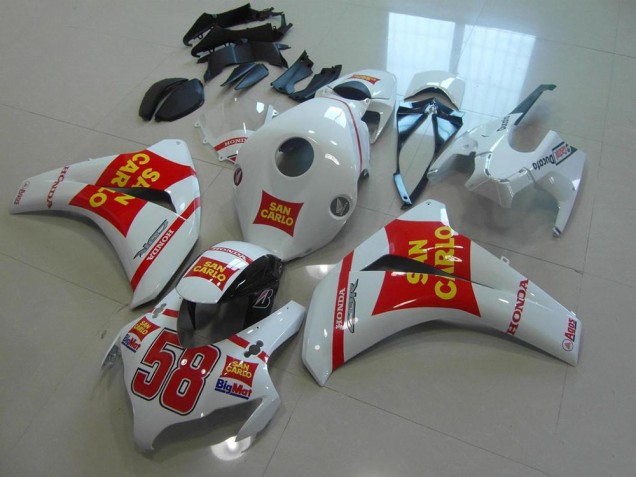 2008-2011 White San Carlo Honda CBR1000RR Motorcycle Bodywork UK 2008-2011 White San Carlo Honda CBR1000RR Motorcycle Bodywork UK