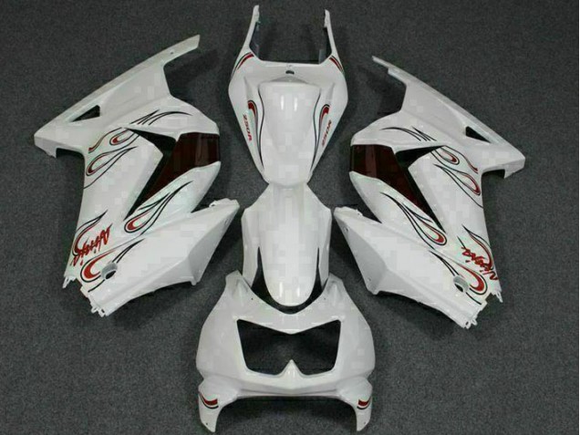 2008-2012 White Red Kawasaki EX250 Motorcylce Fairings UK 2008-2012 White Red Kawasaki EX250 Motorcylce Fairings UK