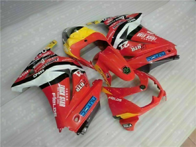 2008-2012 Red Yellow Kawasaki EX250 Motorcycle Fairing Kit UK