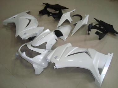 2008-2012 Pearl White Kawasaki ZX250R Motorcycle Fairings Kits UK
