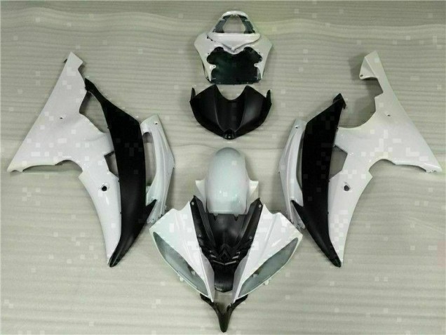 2008-2016 White Black Yamaha YZF R6 Motorcycle Fairings Kit UK 2008-2016 White Black Yamaha YZF R6 Motorcycle Fairings Kit UK