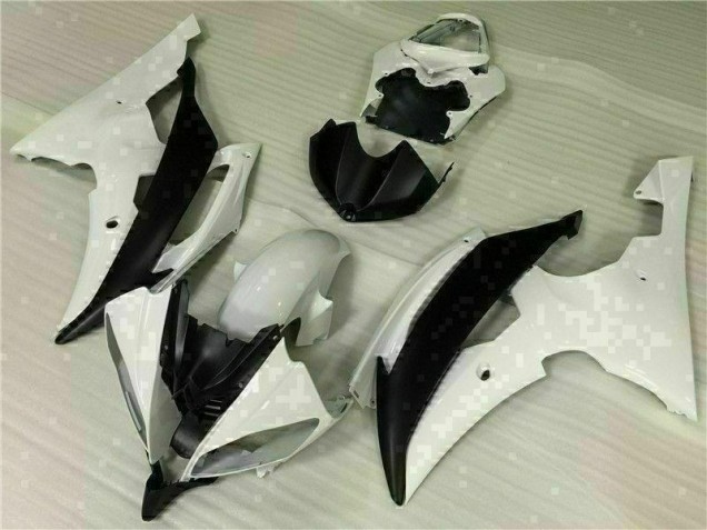 2008-2016 White Black Yamaha YZF R6 Motorcycle Fairings Kit UK 2008-2016 White Black Yamaha YZF R6 Motorcycle Fairings Kit UK