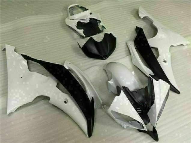 2008-2016 White Black Yamaha YZF R6 Motorcycle Fairings Kit UK 2008-2016 White Black Yamaha YZF R6 Motorcycle Fairings Kit UK