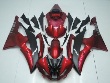 2008-2016 Candy Red and Black Yamaha YZF R6 Bike Fairings UK