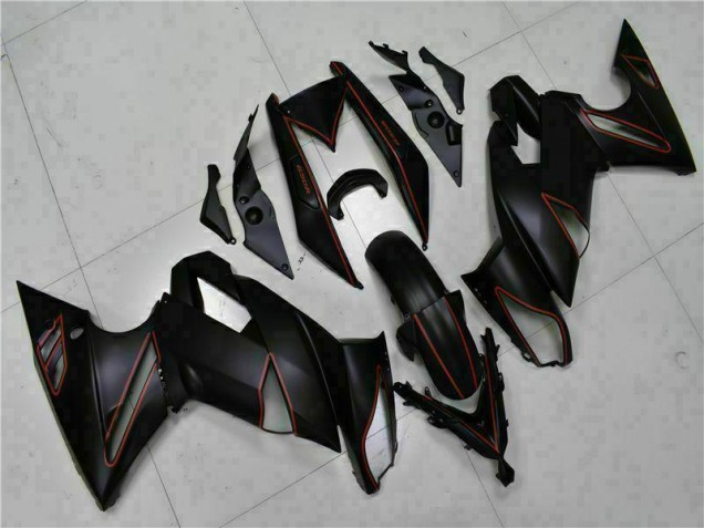 2009-2011 Black Red Kawasaki EX650 Motorbike Fairing UK 2009-2011 Black Red Kawasaki EX650 Motorbike Fairing UK