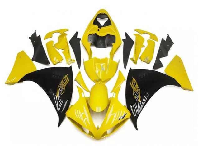 2009-2011 Yellow Black Yamaha YZF R1 Bike Fairings UK 2009-2011 Yellow Black Yamaha YZF R1 Bike Fairings UK