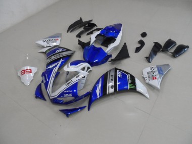 2009-2011 Blue White Yamaha YZF R1 Bike Fairing Kit UK