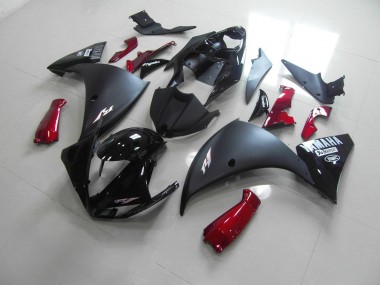 2009-2011 Matte Black Red Yamaha YZF R1 Motorcycle Replacement Fairings UK