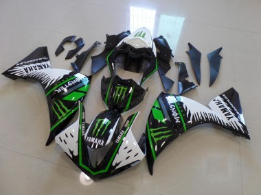 2009-2011 White Green Big Monster Yamaha YZF R1 Motor Fairings UK
