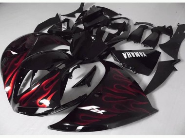 2009-2011 Red Black Flame Yamaha YZF R1 Bike Fairings UK