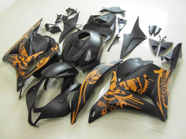 2009-2012 Matte Black Orange Sticker Honda CBR600RR Motorcycle Fairings UK 2009-2012 Matte Black Orange Sticker Honda CBR600RR Motorcycle Fairings UK