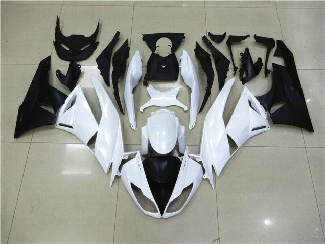 2009-2012 White Kawasaki ZX6R Motorcyle Fairings UK