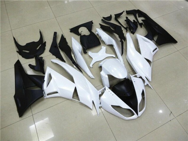 2009-2012 White Kawasaki ZX6R Motorcyle Fairings UK