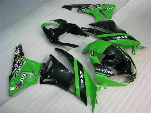 2009-2012 Black Green Kawasaki ZX6R Motorcycle Fairing UK 2009-2012 Black Green Kawasaki ZX6R Motorcycle Fairing UK