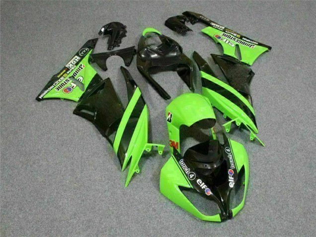 2009-2012 Black Green 3M Touch4 Kawasaki ZX6R Motorbike Fairing UK 2009-2012 Black Green 3M Touch4 Kawasaki ZX6R Motorbike Fairing UK