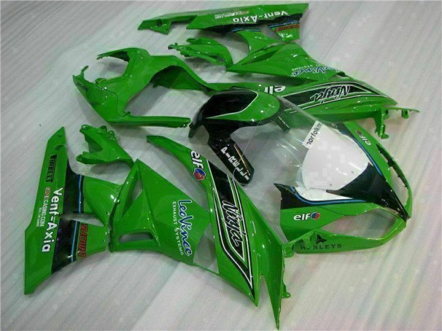 2009-2012 Green Black LeoVince Kawasaki ZX6R Motorcycle Fairing Kit UK 2009-2012 Green Black LeoVince Kawasaki ZX6R Motorcycle Fairing Kit UK