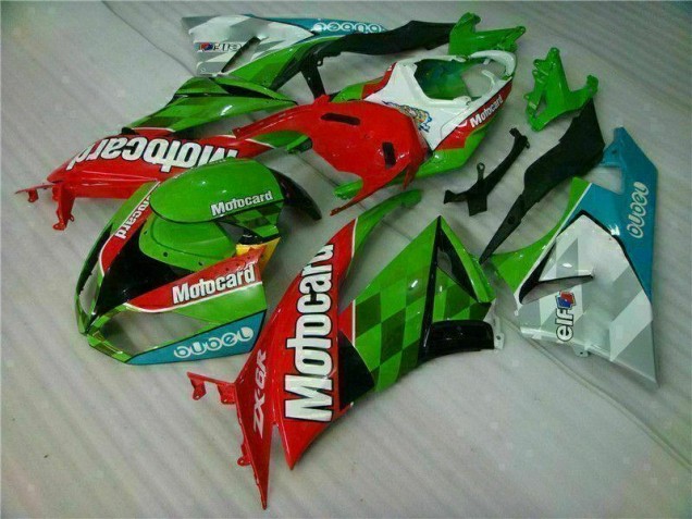 2009-2012 Red Green Motocard Kawasaki ZX6R Replacement Motorcycle Fairings UK 2009-2012 Red Green Motocard Kawasaki ZX6R Replacement Motorcycle Fairings UK