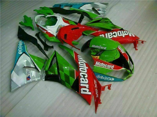 2009-2012 Red Green Motocard Kawasaki ZX6R Replacement Motorcycle Fairings UK 2009-2012 Red Green Motocard Kawasaki ZX6R Replacement Motorcycle Fairings UK