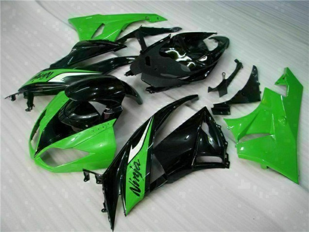 2009-2012 Black Green Kawasaki ZX6R Bike Fairing Kit UK 2009-2012 Black Green Kawasaki ZX6R Bike Fairing Kit UK