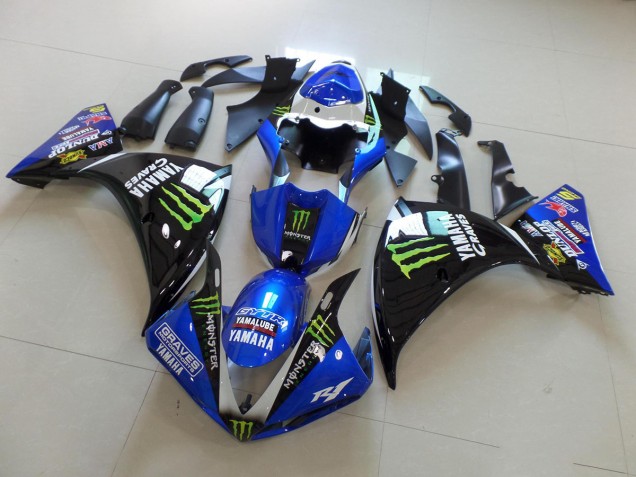 2012-2014 Blue Black Monster Yamaha YZF R1 Motorbike Fairing UK 2012-2014 Blue Black Monster Yamaha YZF R1 Motorbike Fairing UK