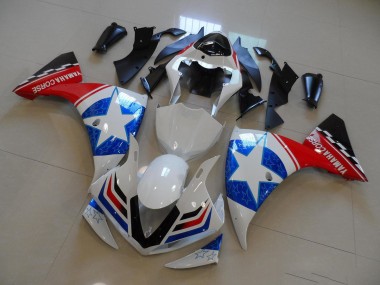 2012-2014 White Black Ducati Star Yamaha YZF R1 Motorcyle Fairings UK