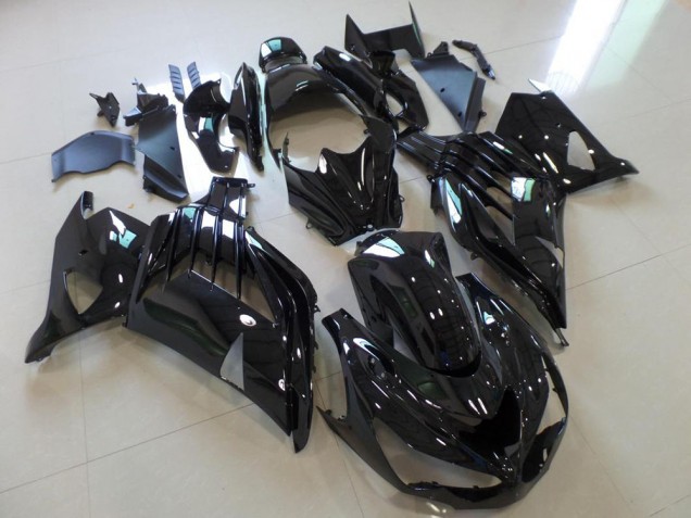 2012-2021 Glossy Black Kawasaki ZX14R ZZR1400 Motorbike Fairing Kits UK