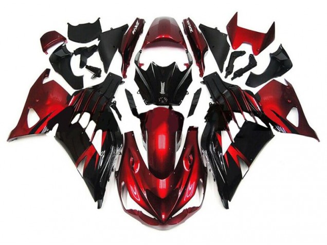 2012-2021 Red Black Kawasaki ZX14R ZZR1400 Motorbike Fairings UK