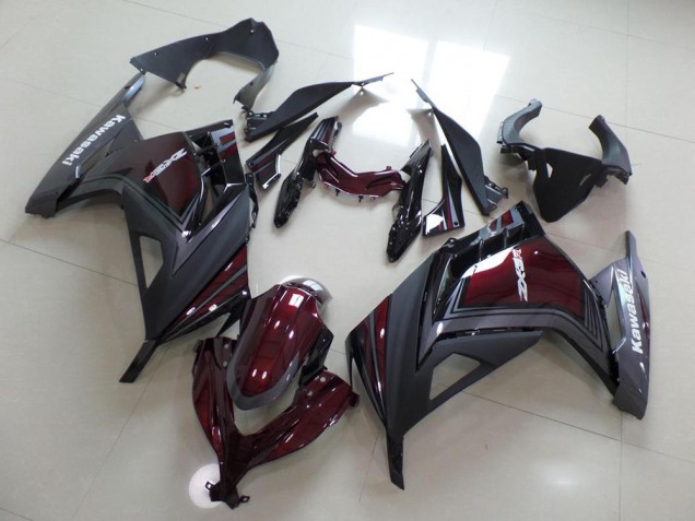 2013-2016 Dark Red and Grey Kawasaki ZX300R Motorcycle Fairings UK 2013-2016 Dark Red and Grey Kawasaki ZX300R Motorcycle Fairings UK