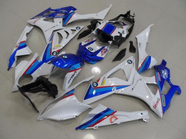 2009-2014 Blue White BMW S1000RR Motorbike Fairing UK