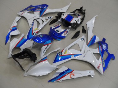 2009-2014 Blue White BMW S1000RR Motorcycle Fairing Kit UK