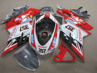 2007-2014 Red White Xerox 357 Ducati 1098 Moto Fairings UK