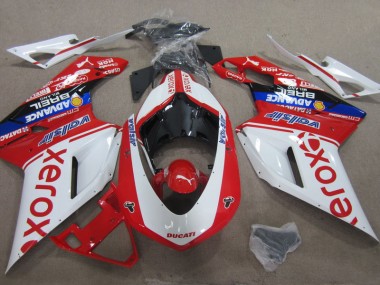 2007-2014 White Red Xerox Ducati 1098 Motorcycle Replacement Fairings UK