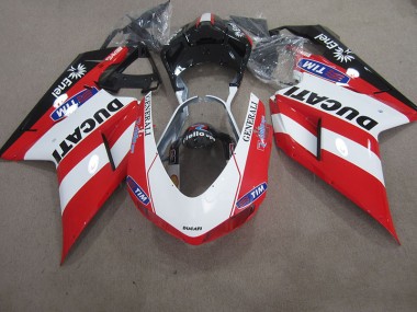 2007-2014 Red White Generali Tim Ducati 1098 Motorcycle Fairings Kit UK