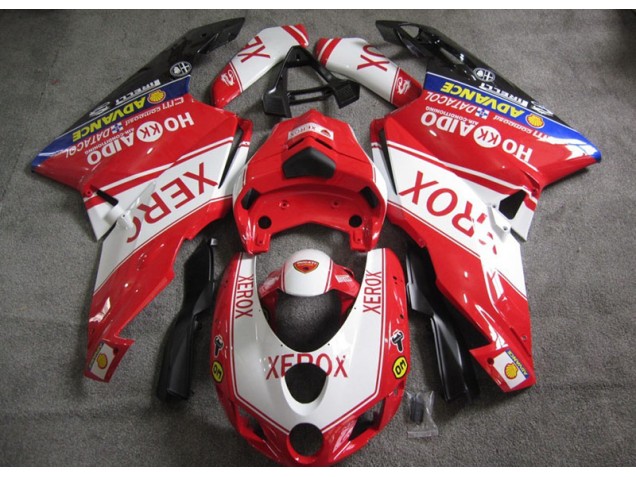 2005-2006 Red White Xerox Ducati 749 Motorcycle Fairings Kits UK 2005-2006 Red White Xerox Ducati 749 Motorcycle Fairings Kits UK