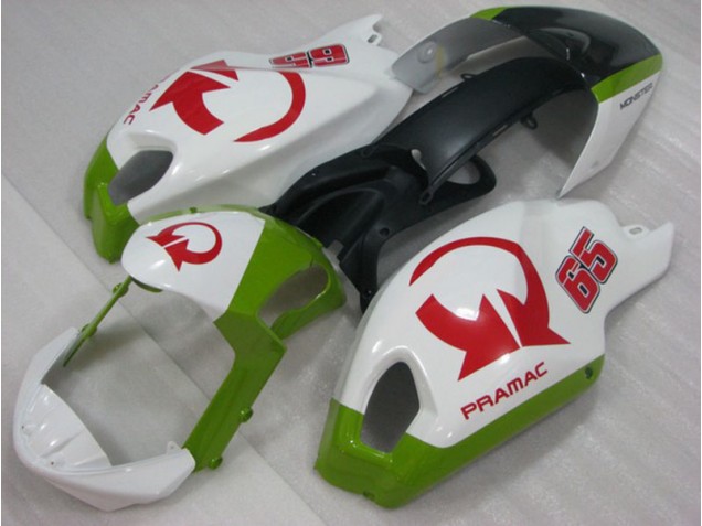 2008-2012 White Red PRAMAC 65 Ducati Monster 696 Motorcylce Fairings UK 2008-2012 White Red PRAMAC 65 Ducati Monster 696 Motorcylce Fairings UK